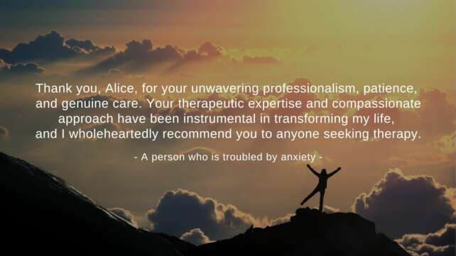 在心理輔導師Alice的幫助下戰勝焦慮問題